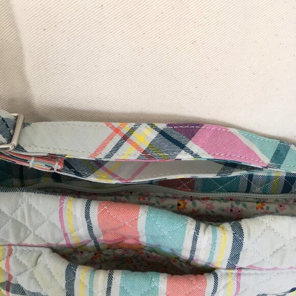 Vera Bradley Pastel Plaid Triple Zip Crossbody - Picture 3 of 11